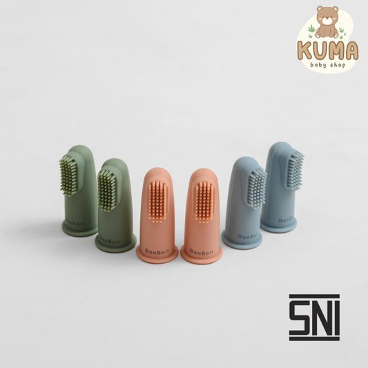 BenBen Premium Silicone Finger Toothbrush with Case sikat gigi bayi