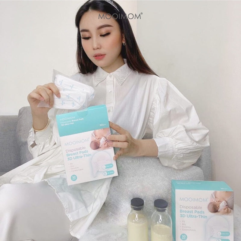 MOOIMOM Disposable Breast Pad 3D Ultra-Thin 10pcs - Penyerap ASI Sekali Pakai