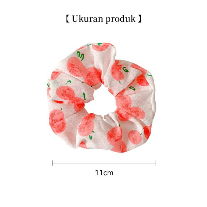 Scrunchie Ikat Rambut Katun Warna Kunciran Rambut Ikat Rambut Wanita