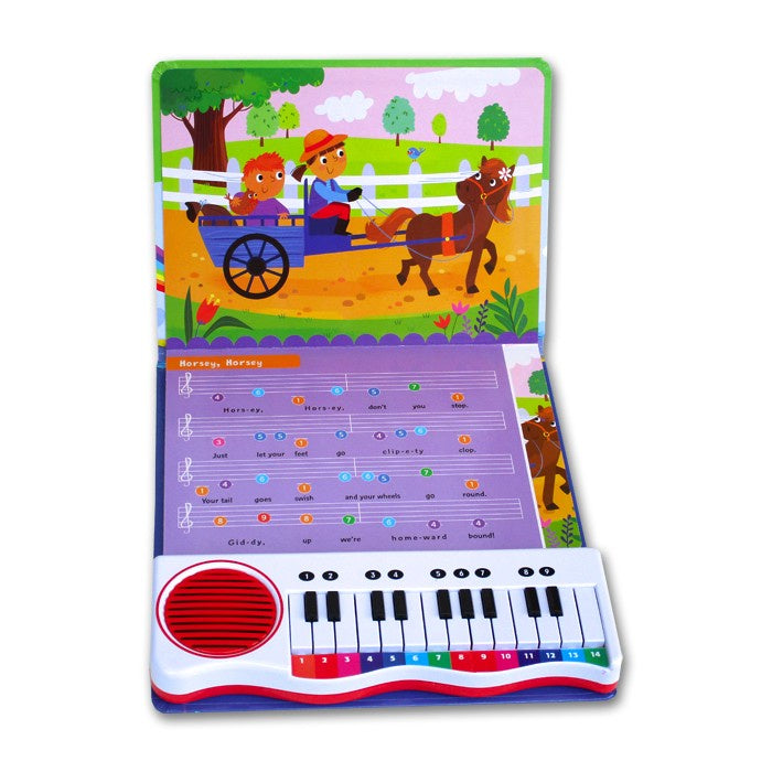 Itsy Bitsy Spider and other Songs Piano Board Book with 7 Songs