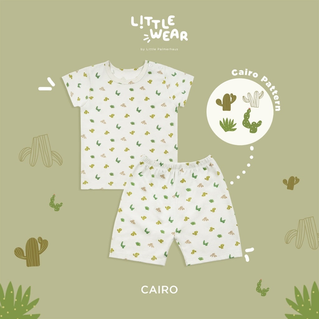 Little Palmerhaus - Little Wear Shoulder Button Short Set 21.0 (Setelah anak lengan pendek)