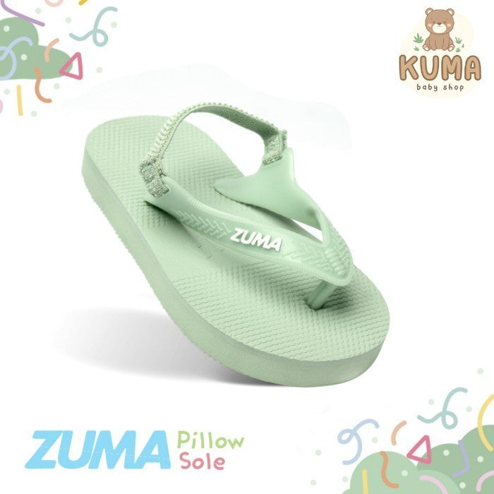 Zuma Baby Classic 9 Sage, Sandal Jepit Bayi Karet