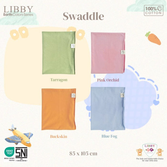 LIBBY 1 pcs Bedong Earth Colour ( 1 pcs/pack) Swaddle Comfy