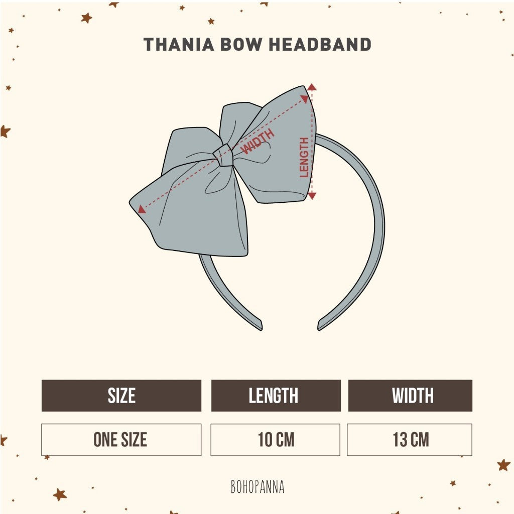BOHOPANNA - RAYA COLLECTION 2025 - THANIA BOW HEADBAND - Pita Bayi