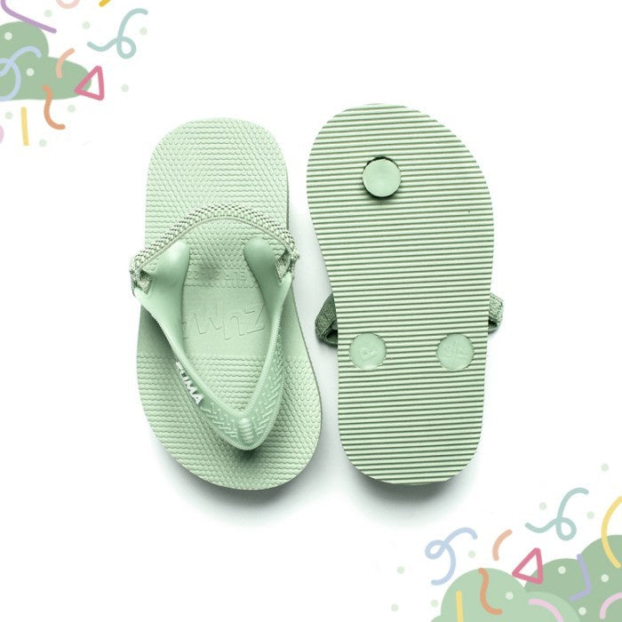 Zuma Baby Classic 9 Sage, Sandal Jepit Bayi Karet