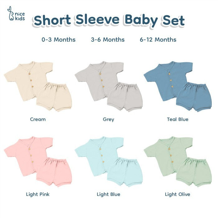 SHORT SLEEVE BABY SET- nice kids (piyama bayi)