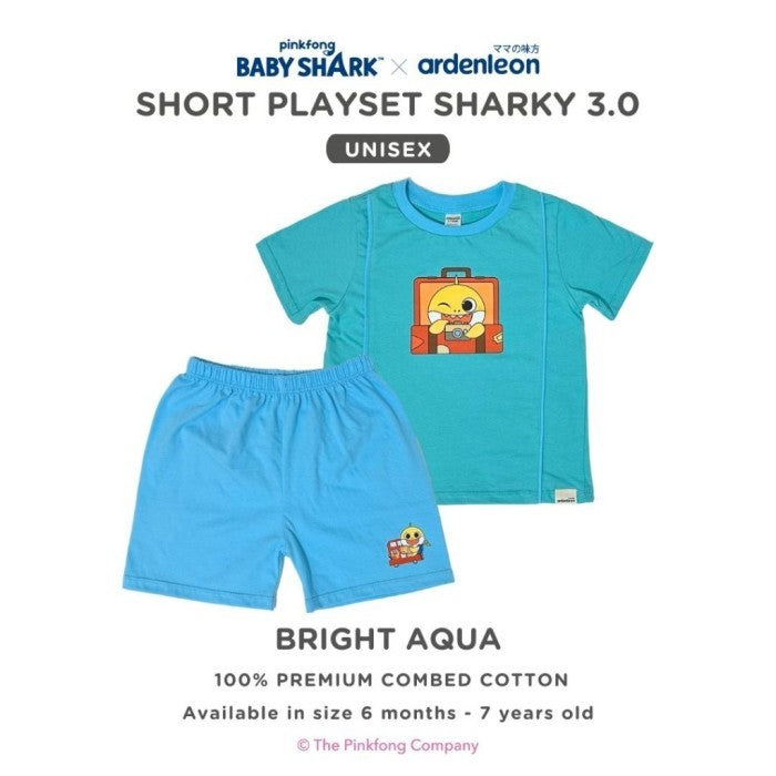 ARDENLEON Setelan Anak Baby Shark Short Playset 3.0 Sharky Sea-fari