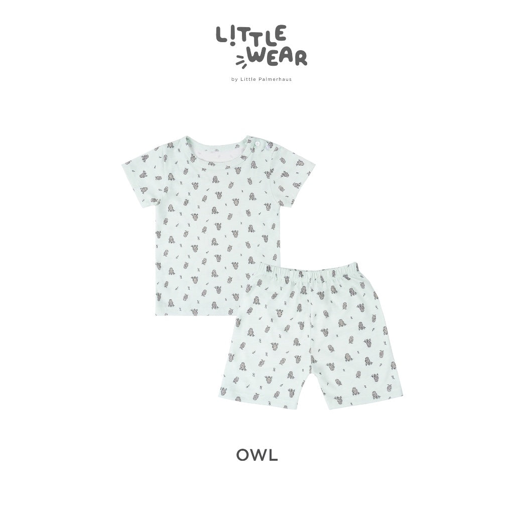 Little Palmerhaus - Little Wear Shoulder Button Short Set 20.0 (Setelan Anak)