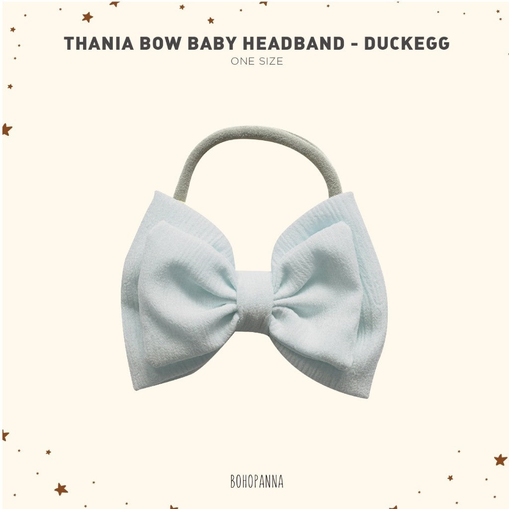BOHOPANNA - RAYA COLLECTION 2025 - THANIA BOW BABY HEADBAND - Pita Bayi