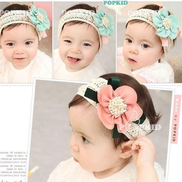 1 Pcs Headband Impor Bandana Big Flower Manis 0-6 Bulan HIGH QUALITY