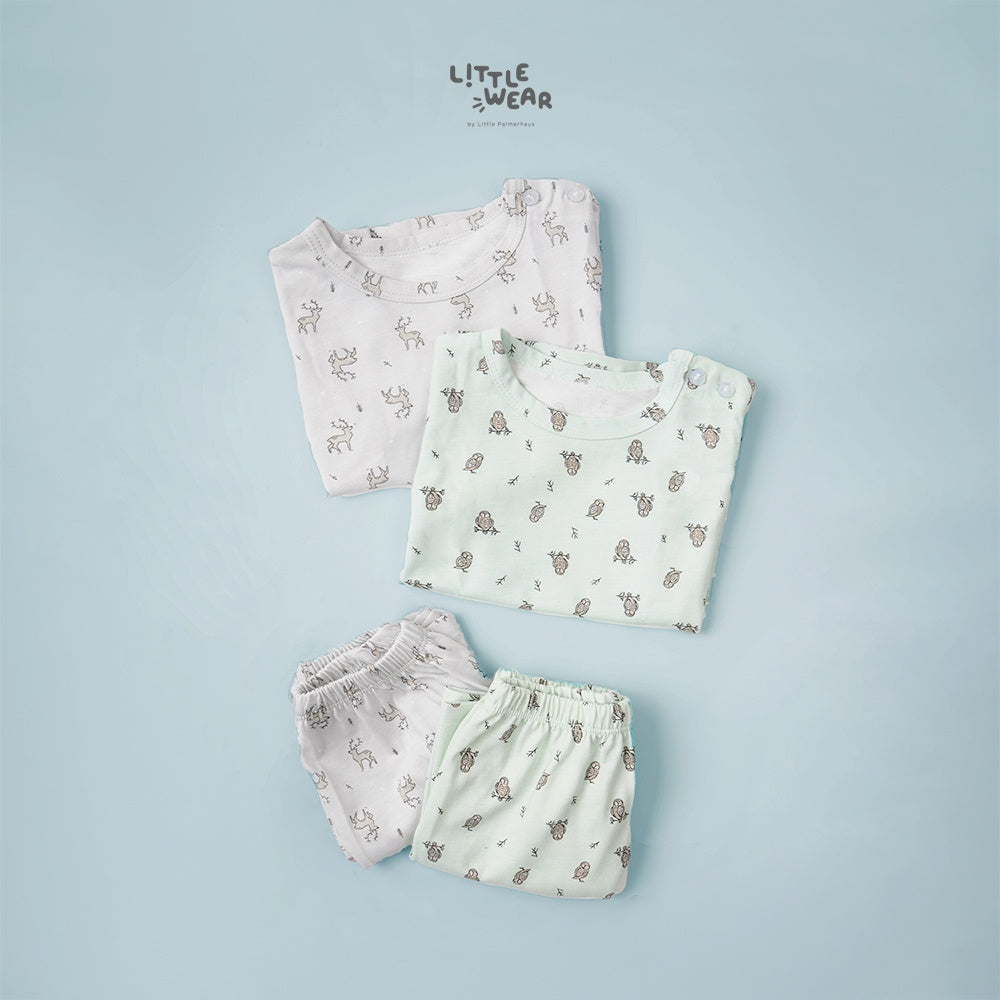 Little Palmerhaus - Little Wear Shoulder Button Short Set 20.0 (Setelan Anak)