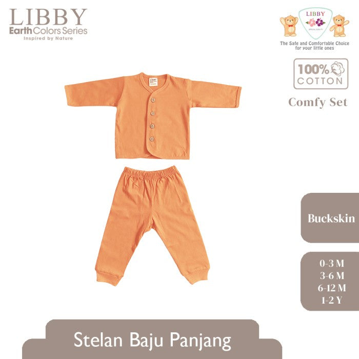 LIBBY Earth Comfy Setelan Panjang Seri 5 (1stel/pack) Baju Kancing