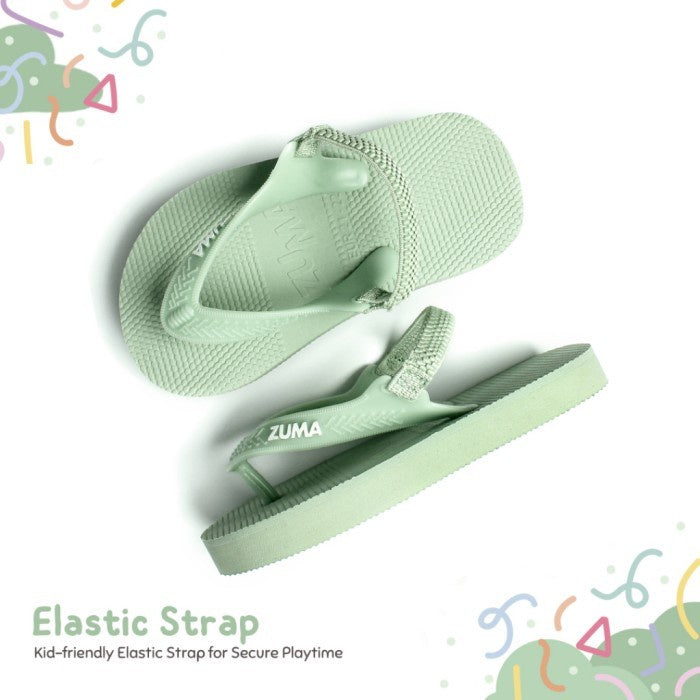 Zuma Baby Classic 9 Sage, Sandal Jepit Bayi Karet