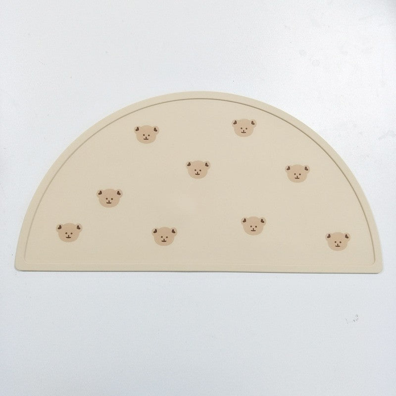 Kuma Bear Silicone Bib & Placemat Place Mat Alas Makan Celemek Makan