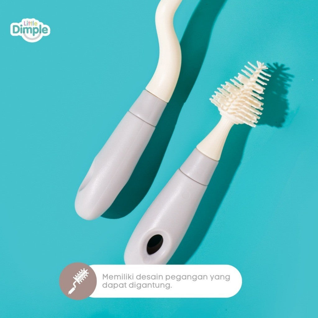Little Dimple 3in1 Premium Silicone Bottle Brush Sikat Botol Silikon