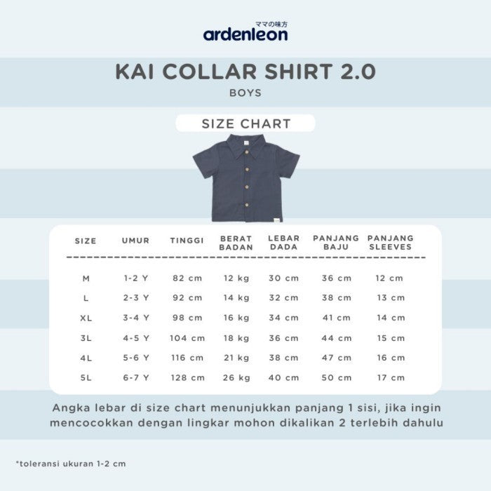 ARDENLEON Kemeja Anak Chic Kai Collar Shirt 2.0