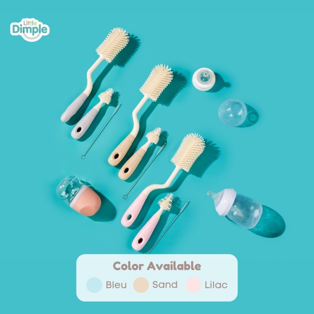 Little Dimple 3in1 Premium Silicone Bottle Brush Sikat Botol Silikon