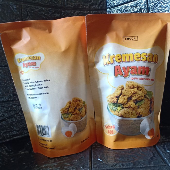 Locca Kremesan Ayam Original / Salted Egg Snack Cemilan Anak