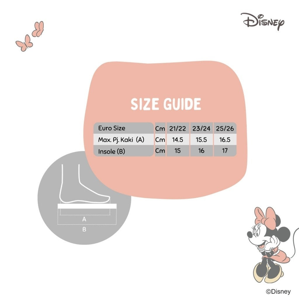 Zuma Baby x Disney Minnie 2 Blush Nude, Sandal Jepit Bayi Karet Tali Belakang, Krem