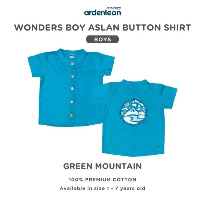 Ardenleon Atasan Anak Wonders Aslan Boy Button Shirt Kemeja Kancing