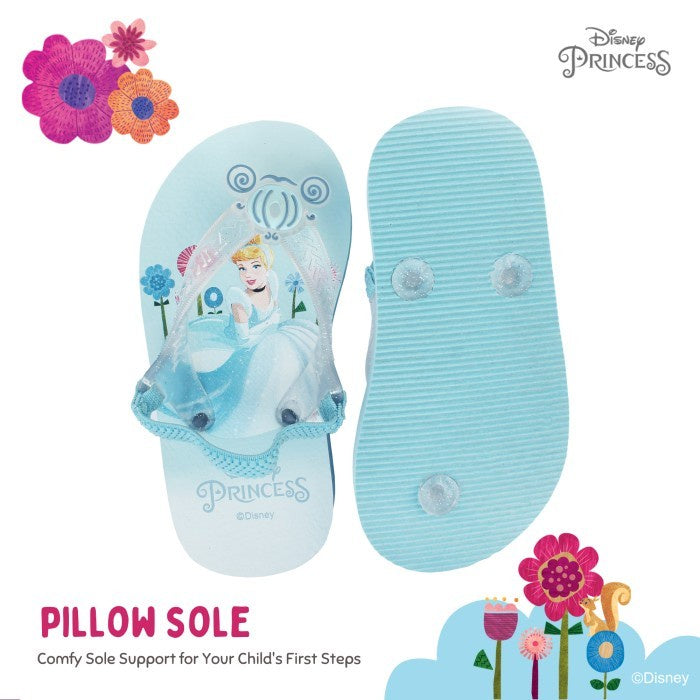 Zuma Baby x Disney Princess Cinderella Blue, Sandal Jepit Bayi Karet