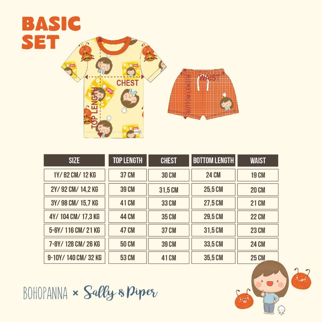 BOHOPANNA - BOHOPANNA X SALLY & PIPER - BASIC SET - Setelan Anak