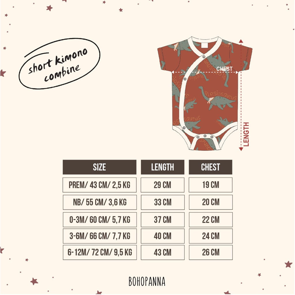 BOHOPANNA - SHORT KIMONO COMBINE DINO - Jumper Bayi
