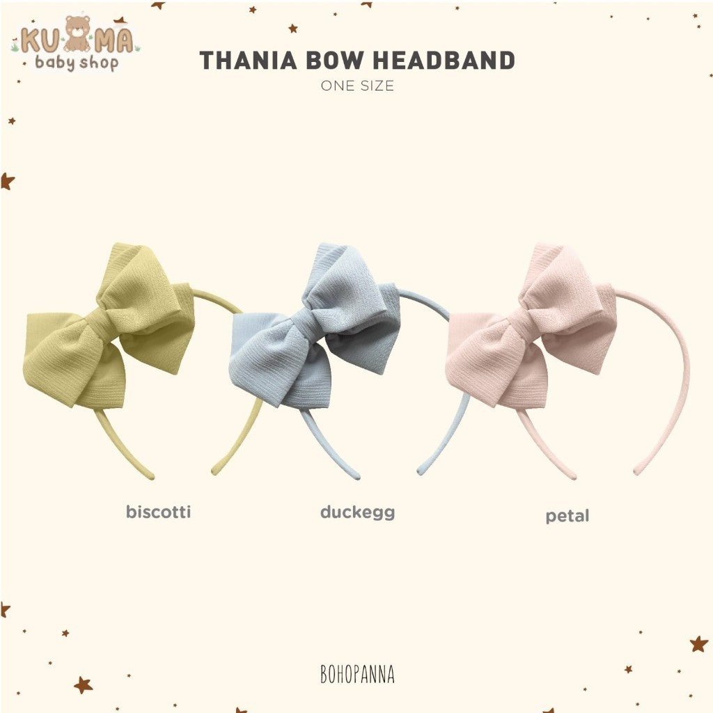BOHOPANNA - RAYA COLLECTION 2025 - THANIA BOW HEADBAND - Pita Bayi