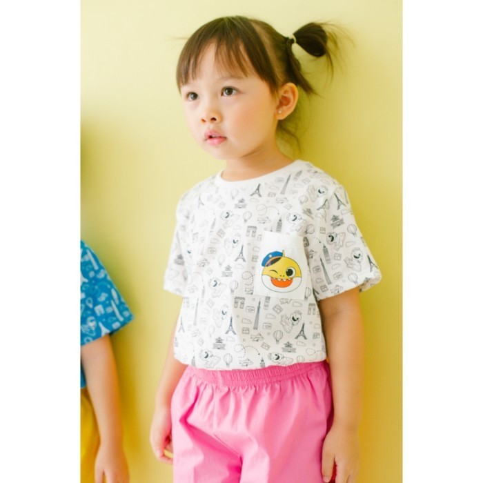 ARDENLEON Atasan Kaos Anak Shark Pocket T-shirt 2.0