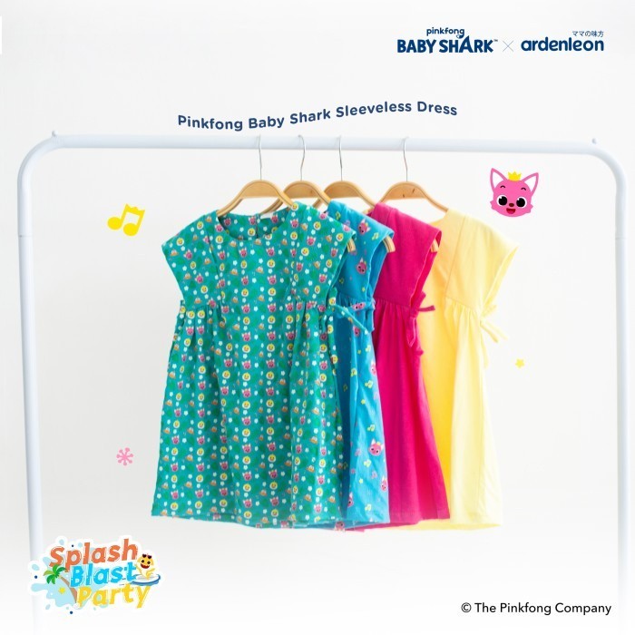 ARDENLEON Rok Anak Pinkfong Sleeveless Dress Anak Perempuan