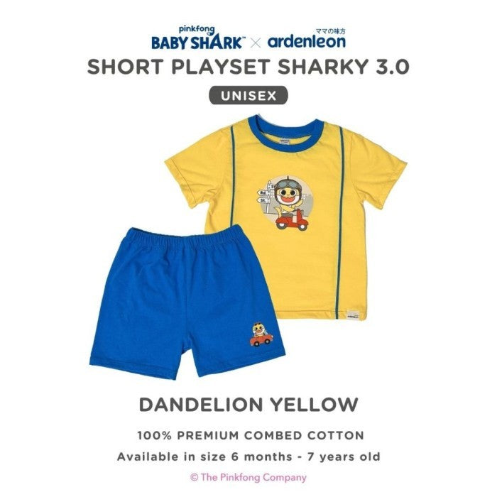 ARDENLEON Setelan Anak Baby Shark Short Playset 3.0 Sharky Sea-fari