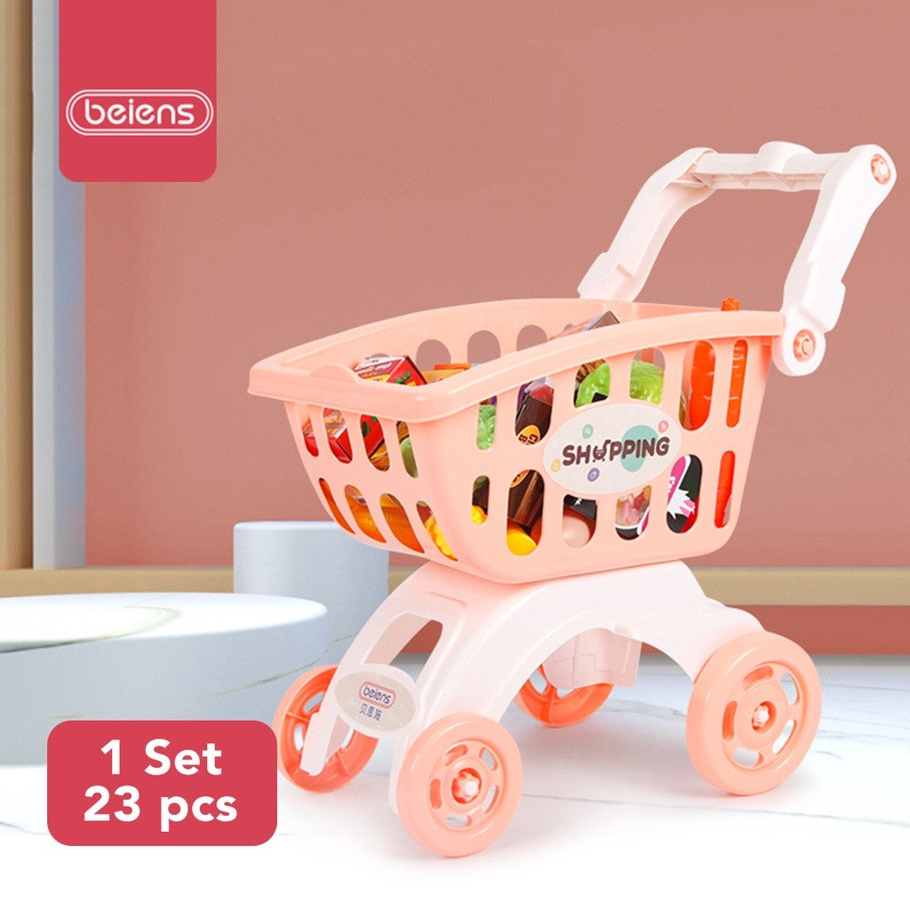 Beiens Shopping Cart Toy Trolley Mainan Keranjang Belanja Anak