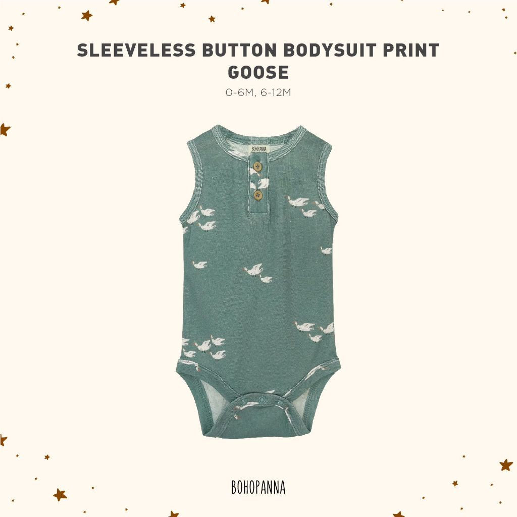 BOHOPANNA - SLEEVELESS BUTTON BODYSUIT PRINT - Jumper Bayi