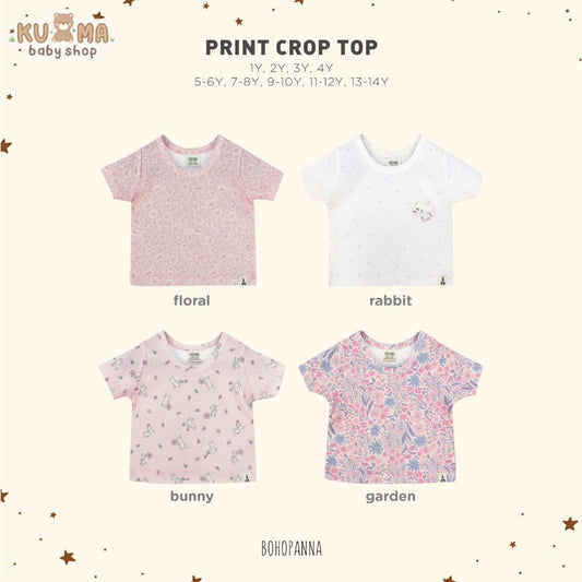 BOHOPANNA - PRINT CROP TOP - CROP TOP ANAK - ATASAN ANAK PEREMPUAN - KAOS ANAK PEREMPUAN 2425