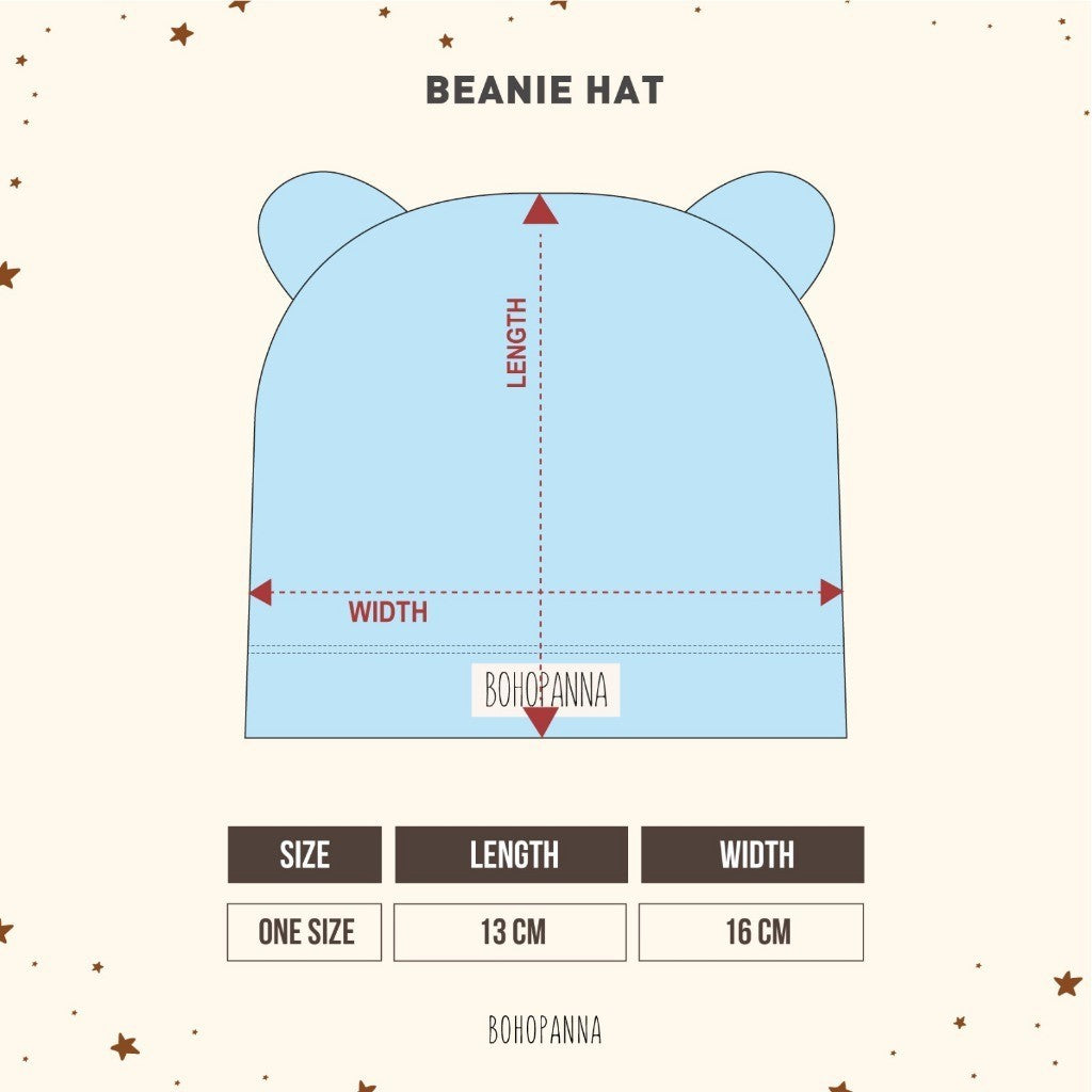 BOHOPANNA - BEANIE HAT - TOPI BAYI 2535