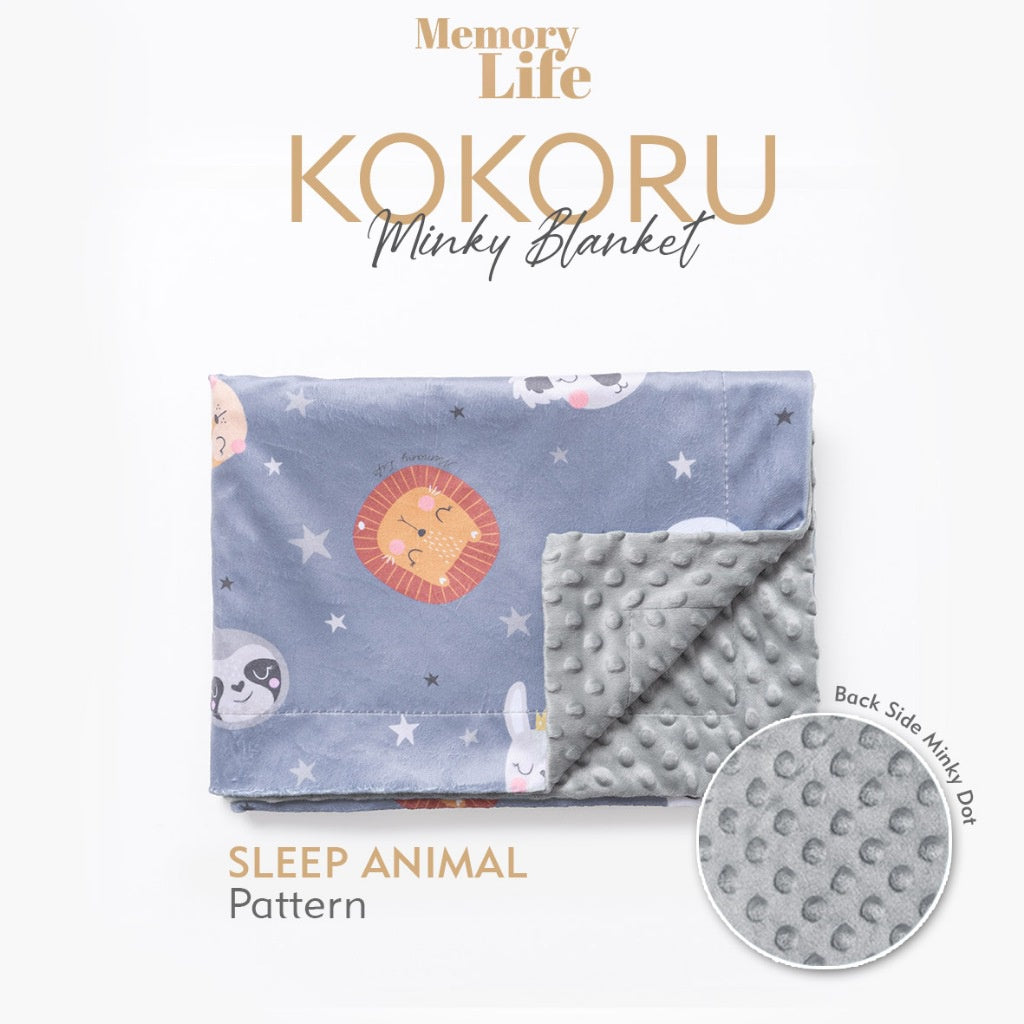 Memorylife Essentials - Kokoru Minky Blanket | Selimut Bayi Premium Minky Dotted Blanket