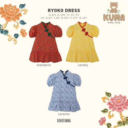 BOHOPANNA - RYOKO DRESS - Baju Imlek Anak Perempuan CNY Chinese New Year