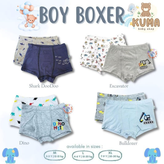 Ardenleon 2pcs Boxer 2-9 Tahun Celana Dalam Anak Laki Laki
