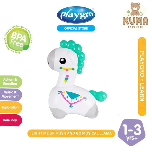 Playgro Light Push Go Musical Llama - Mainan Musik Anak