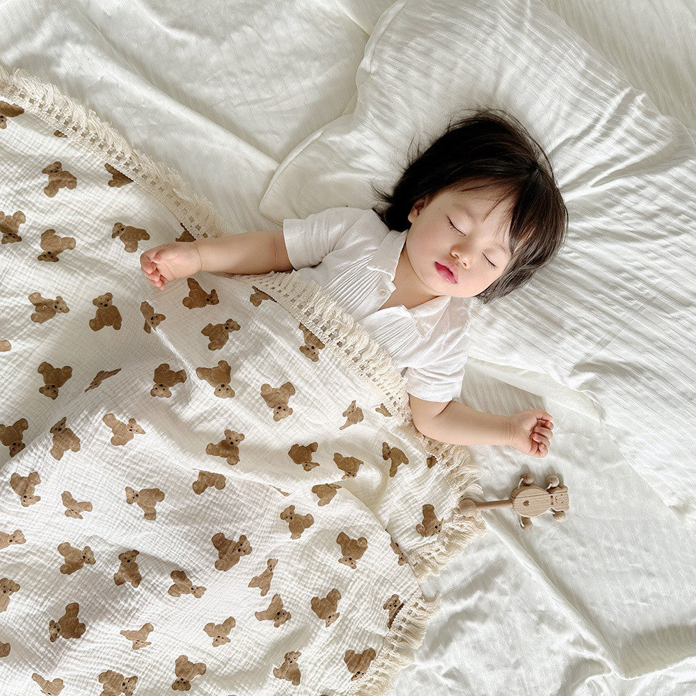 Kuma Blanket Little Bear Tassel YT113