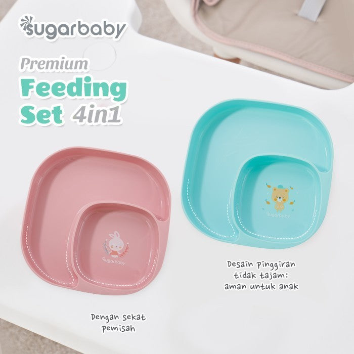 Sugar Baby Premium Feeding Set 4in1/Tempat Makan Bayi/Alat Makan Bayi