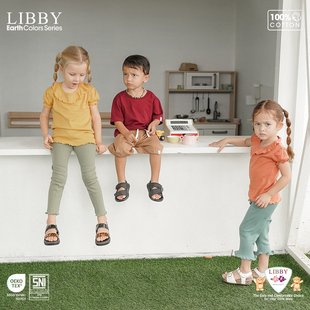 LIBBY Earth Legging Anak Perempuan Curly Girl (1PCS ) - Legging Bayi & Anak Perempuan 0-12 Tahun