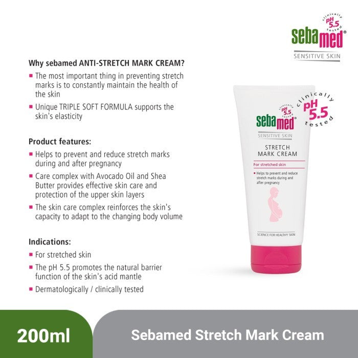Sebamed Stretch Mark Cream 200ml Lotion Hamil Melahirkan