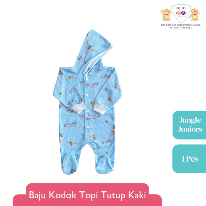 LIBBY Jungle Juniors Baju Kodok Panjang Tutup Kaki Pakai Topi (1pcs)