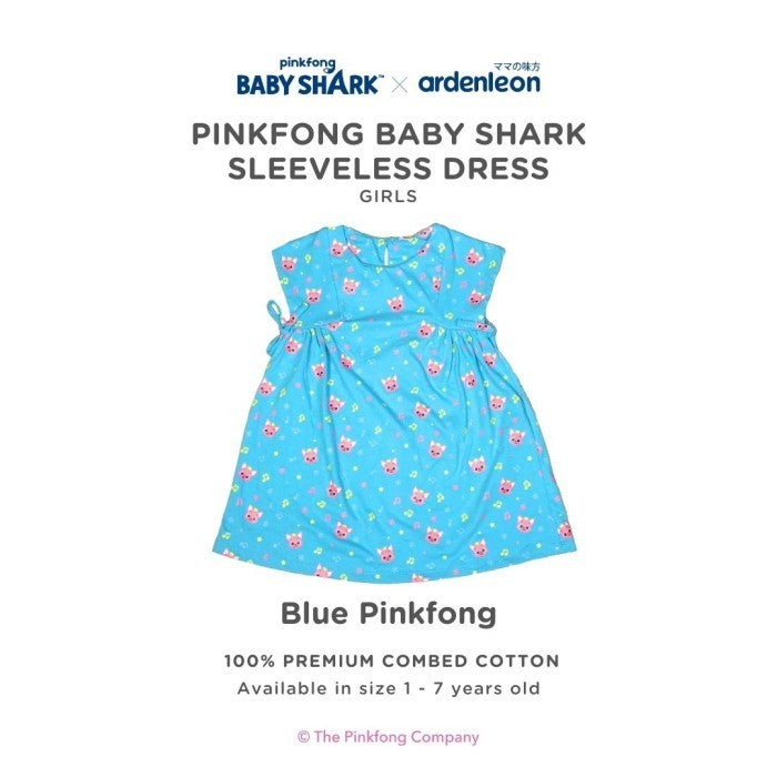 ARDENLEON Rok Anak Pinkfong Sleeveless Dress Anak Perempuan