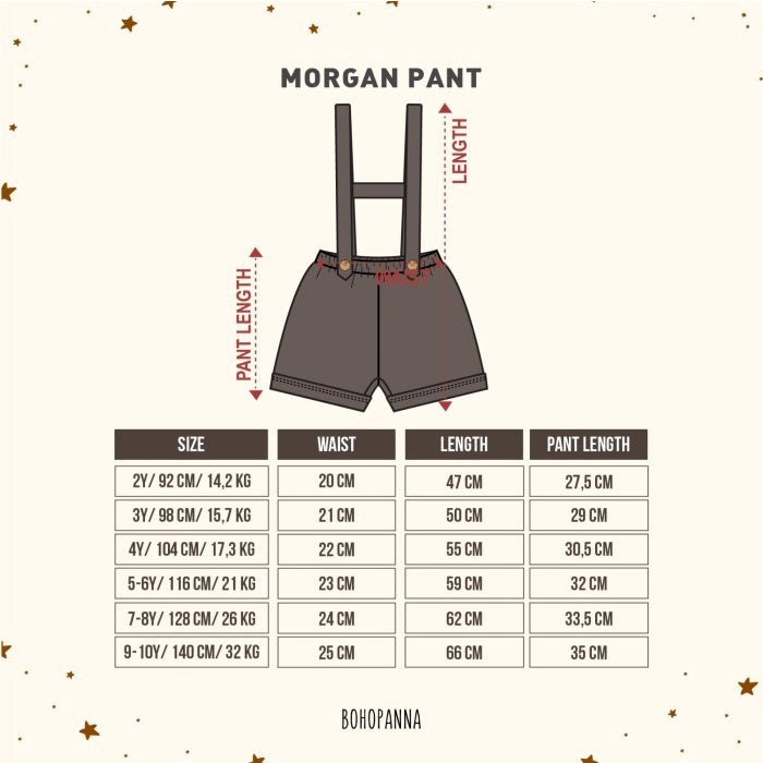 BOHOPANNA - MORGAN PANT - CELANA ANAK LAKI LAKI OVERALL