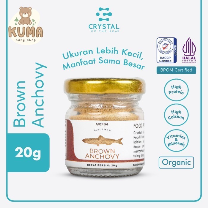 Crystal of the Sea Brown Anchovy Food Powder 20g 80g / Bubuk Teri Jengki