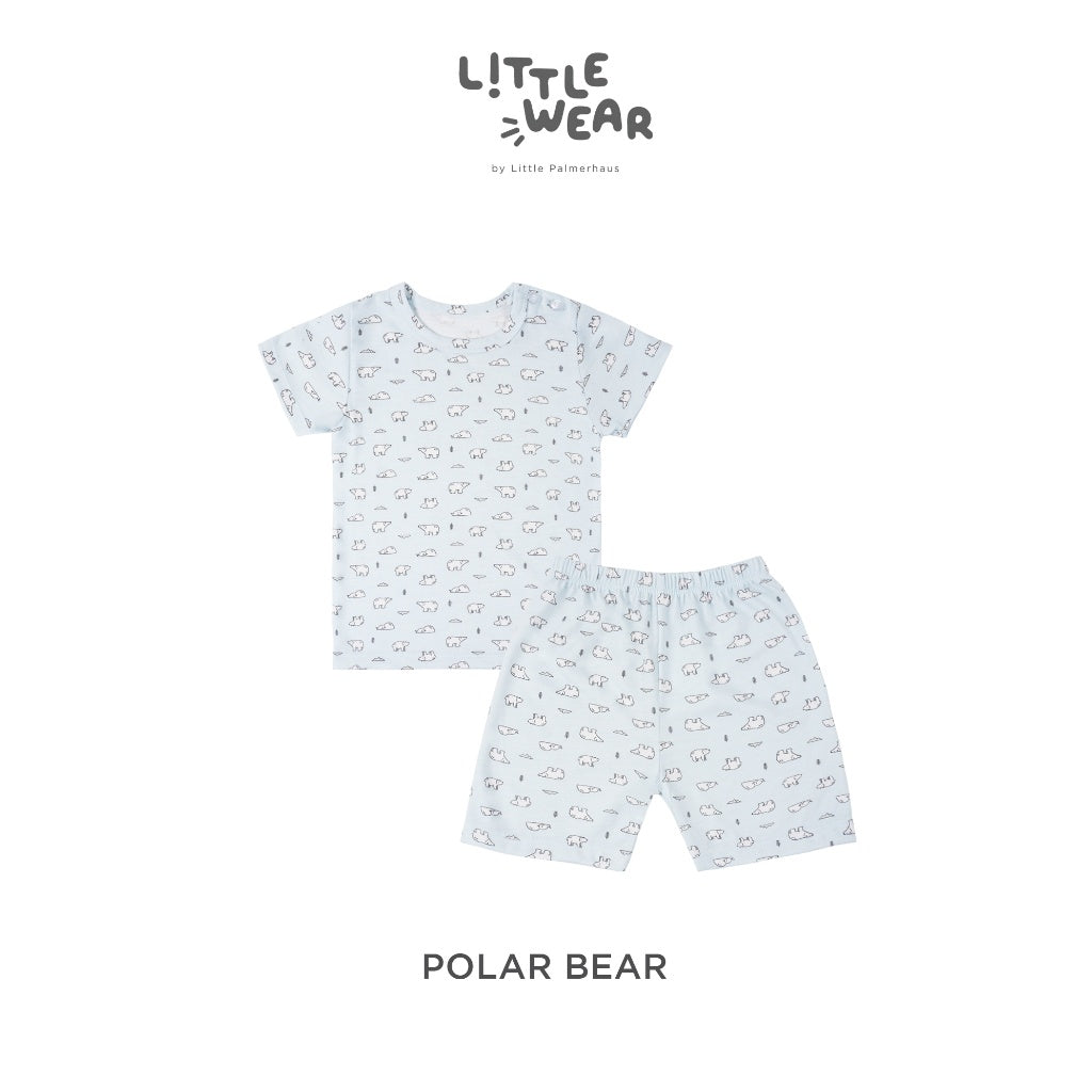 Little Palmerhaus - Little Wear Shoulder Button Short Set 20.0 (Setelan Anak)
