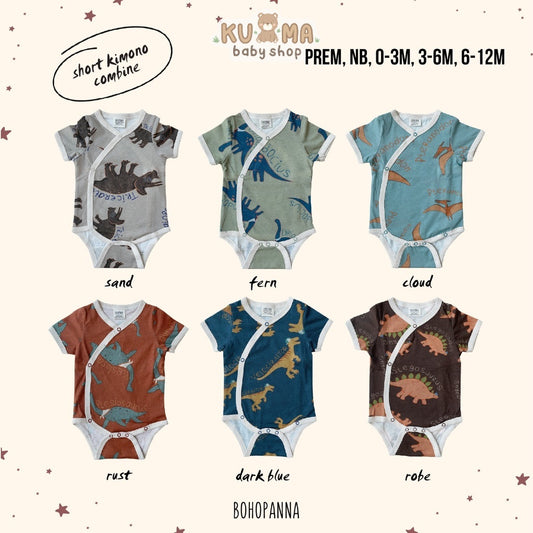 BOHOPANNA - SHORT KIMONO COMBINE DINO - Jumper Bayi