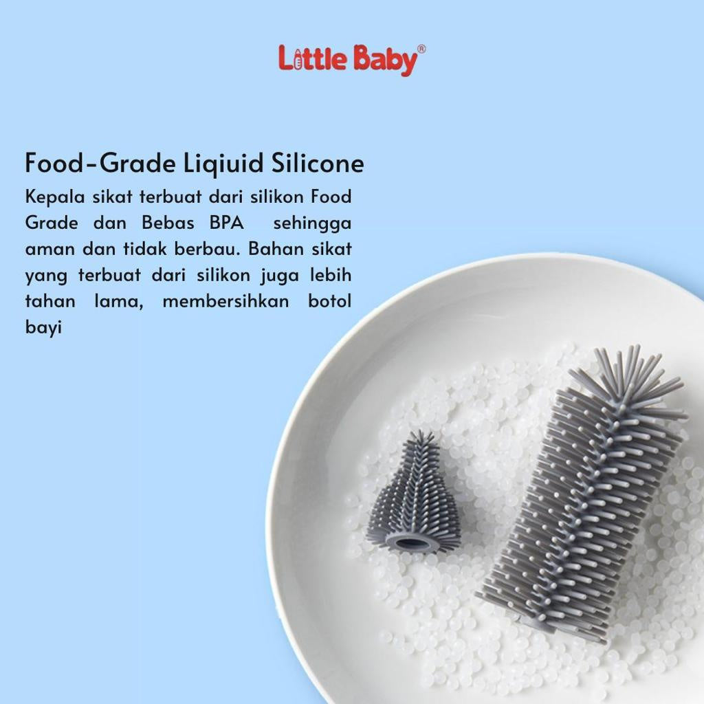 Little Baby Travel Baby Bottol  6 in 1 Set | Sikat Botol Silikon Travel | Rak Pengering  Portabel Multifungsi | Pembersih Susu Portabel | Pembersih Dot/ Sedotan Portabel | Tempat Sabun Botol Portabel